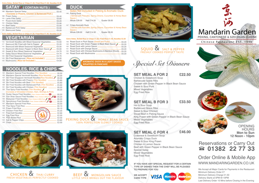 Menus Mandarin Garden